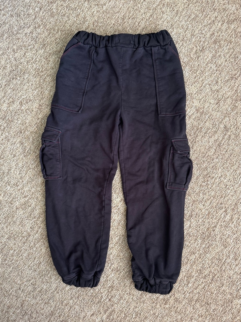 Y2K Ragged Priest Black Cargo Jogger Sweatpants M